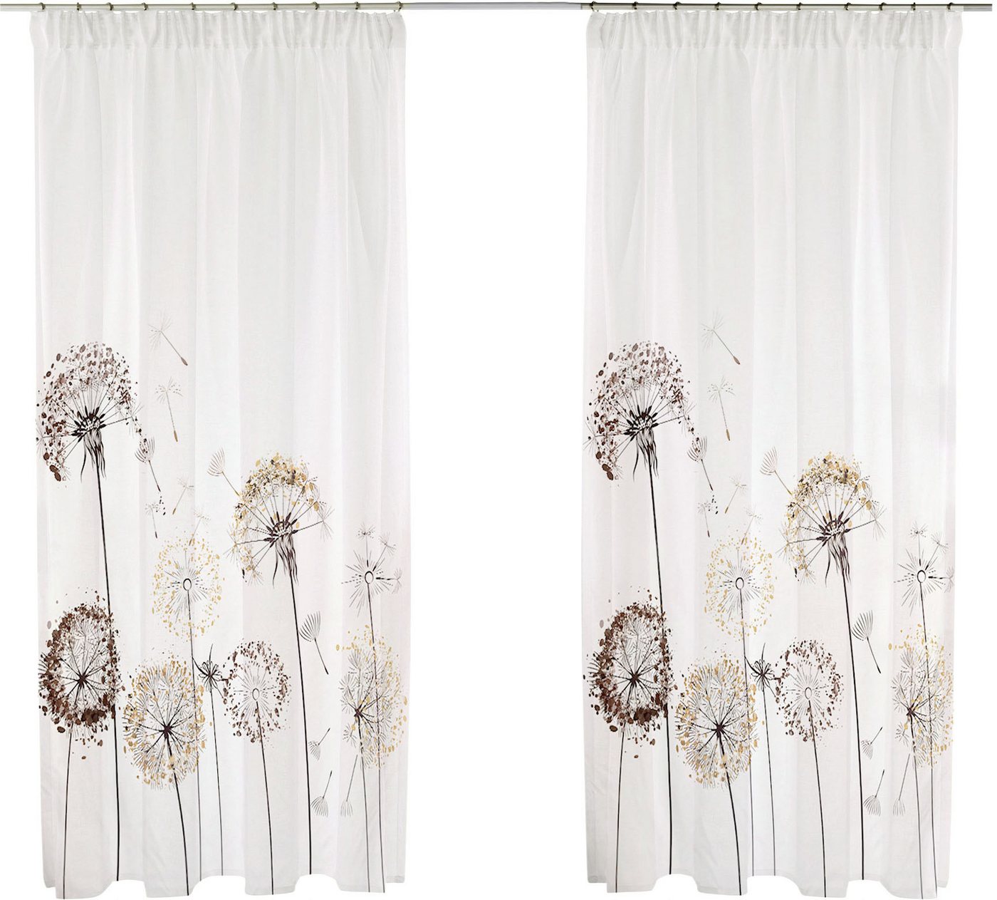 OTTO home Gardine Nannette, 1 Stück, halbtransparent, gemustert (1 St), Multifunktionsband, halbtransparent, Polyester, halbtransparent, gemustert, pflegeleicht – Bild 2 von 5