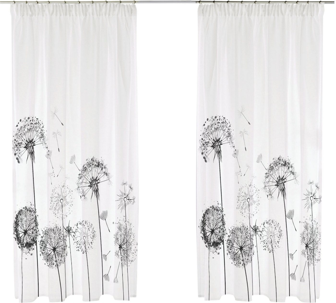 OTTO home Gardine Nannette, 1 Stück, halbtransparent, gemustert (1 St), Multifunktionsband, halbtransparent, Polyester, halbtransparent, gemustert, pflegeleicht – Bild 3 von 5