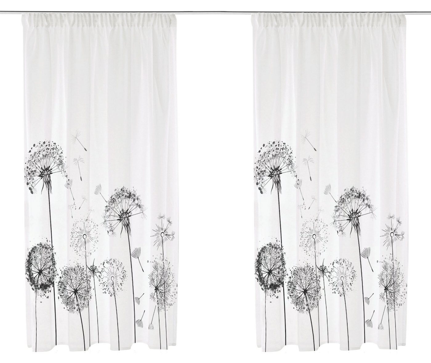 OTTO home Gardine Nannette, 1 Stück, halbtransparent, gemustert (1 St), Multifunktionsband, halbtransparent, Polyester, halbtransparent, gemustert, pflegeleicht – Bild 2 von 5