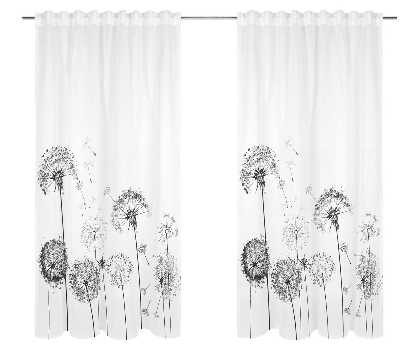 OTTO home Gardine Nannette, 1 Stück, halbtransparent, gemustert (1 St), Multifunktionsband, halbtransparent, Polyester, halbtransparent, gemustert, pflegeleicht – Bild 4 von 5
