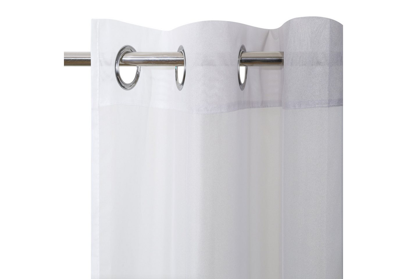 OTTO home Gardine Nivva, 2er-Set, transparent, Ösen (2 St), Ösen, transparent, Transparent, Ösen- Aufhängung, Pflegeleicht, 2er Set – Bild 4 von 5