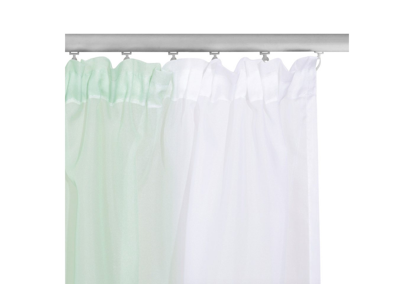 OTTO home Gardine Nivva, 2er-Set, Kräuselband, transparent (2 St), Kräuselband, transparent, Transparent, Kräuselband, Pflegeleicht, 2er Set – Bild 4 von 5