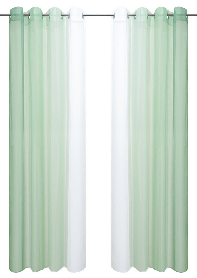 OTTO home Gardine Nivva, 2er-Set, transparent, Ösen (2 St), Ösen, transparent, Transparent, Ösen- Aufhängung, Pflegeleicht, 2er Set – Bild 2 von 5