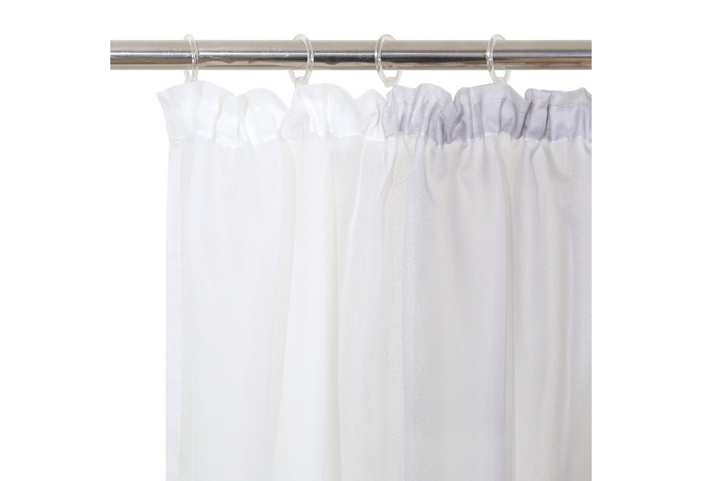 OTTO home Gardine Nivva, 2er-Set, Kräuselband, transparent (2 St), Kräuselband, transparent, Transparent, Kräuselband, Pflegeleicht, 2er Set – Bild 4 von 5