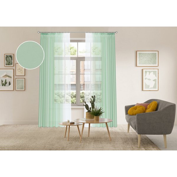 OTTO home Gardine Nivva, 2er-Set, Kräuselband, transparent (2 St), Kräuselband, transparent, Transparent, Kräuselband, Pflegeleicht, 2er Set