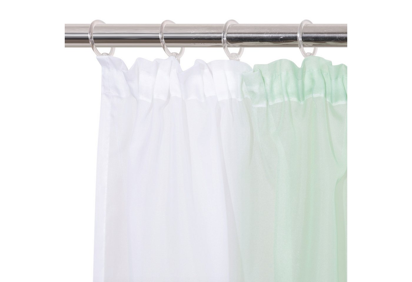 OTTO home Gardine Nivva, 2er-Set, Kräuselband, transparent (2 St), Kräuselband, transparent, Transparent, Kräuselband, Pflegeleicht, 2er Set – Bild 3 von 5