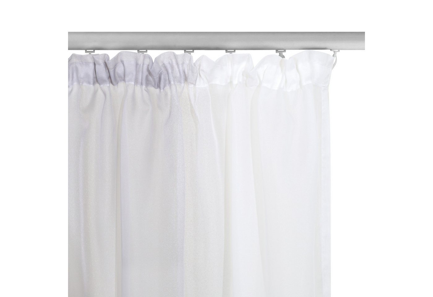 OTTO home Gardine Nivva, 2er-Set, Kräuselband, transparent (2 St), Kräuselband, transparent, Transparent, Kräuselband, Pflegeleicht, 2er Set – Bild 3 von 5
