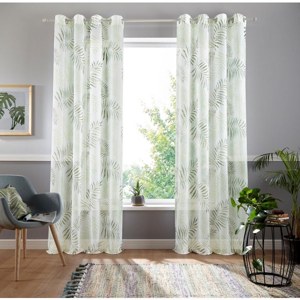 OTTO home Gardine Paula (1 St), Ösen, halbtransparent, Voile, Halbtransparent, Voile, Polyester