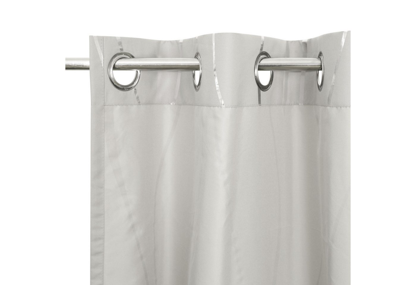 OTTO home Gardine Quinnton (2 St), Ösen, halbtransparent, Polyester, Metallic-Akzente, Gardine, mittelleichter Stoff, halbtransparent – Bild 4 von 5