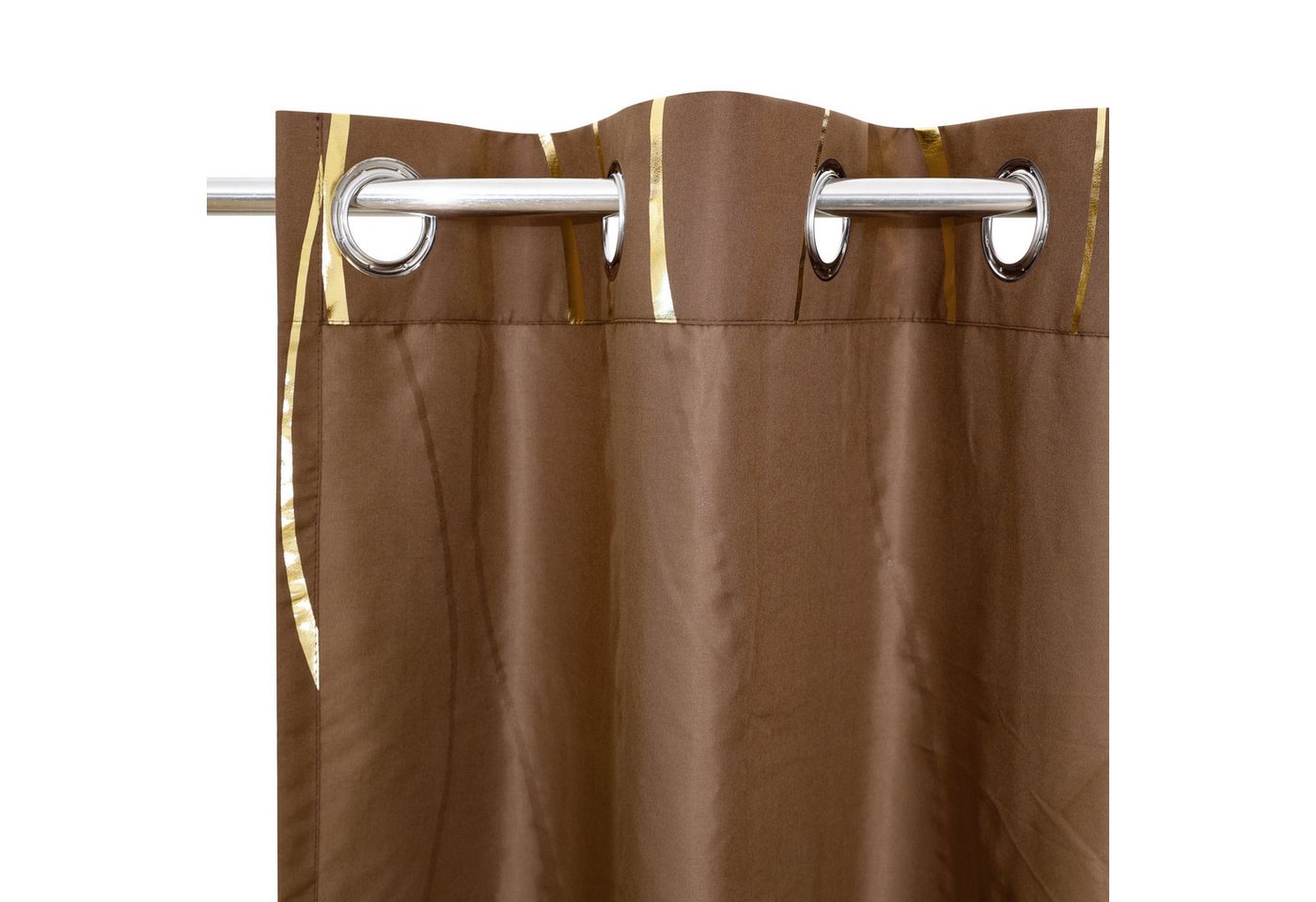 OTTO home Gardine Quinnton (2 St), Ösen, halbtransparent, Polyester, Metallic-Akzente, Gardine, mittelleichter Stoff, halbtransparent – Bild 4 von 5
