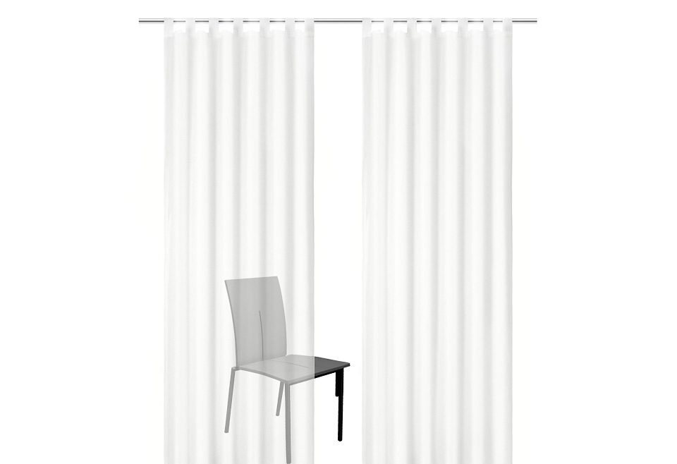 OTTO home Gardine REGINA, Schlaufen, transparent, 2er-Set (2 St), Schlaufen, transparent, Vorhang, Fertiggardine, 2-er Set, transparent, modern – Bild 4 von 5