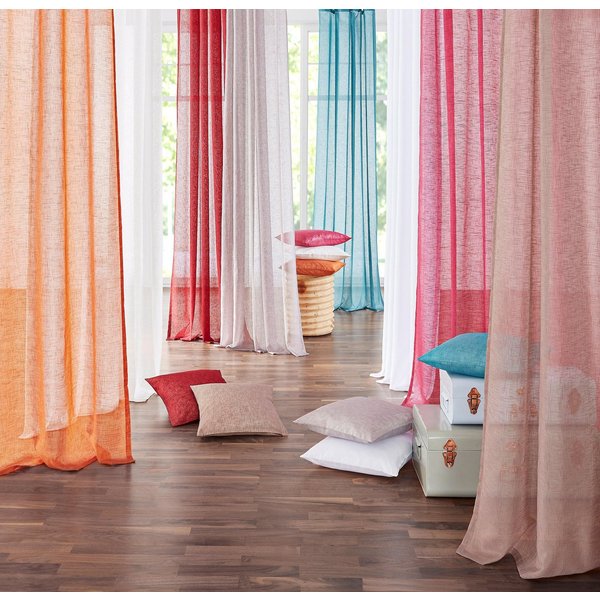 OTTO home Gardine REGINA, Kräuselband, 2er-Set, transparent (2 St), Kräuselband, transparent, Voile, Vorhang, Fertiggardine, 2-er Set, transparent, modern