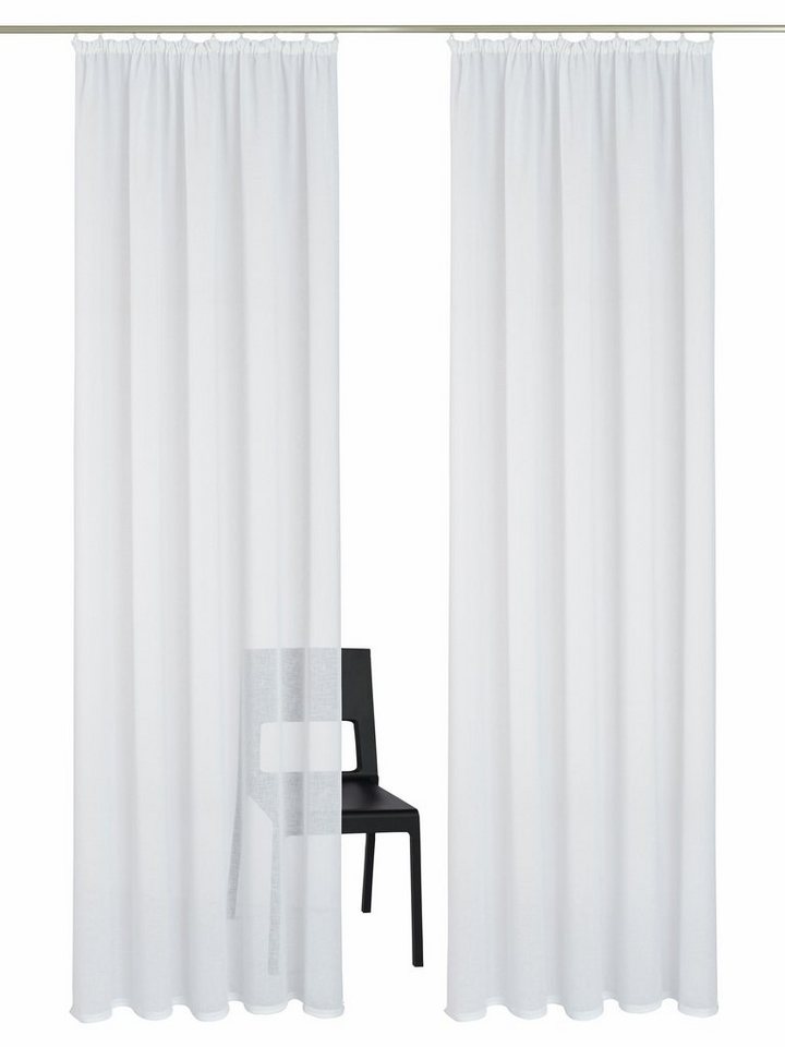 OTTO home Gardine REGINA, Kräuselband, 2er-Set, transparent (2 St), Kräuselband, transparent, Voile, Vorhang, Fertiggardine, 2-er Set, transparent, modern – Bild 2 von 5