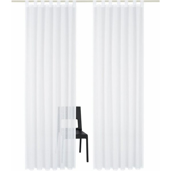 OTTO home Gardine REGINA, Schlaufen, transparent, 2er-Set (2 St), Schlaufen, transparent, Vorhang, Fertiggardine, 2-er Set, transparent, modern