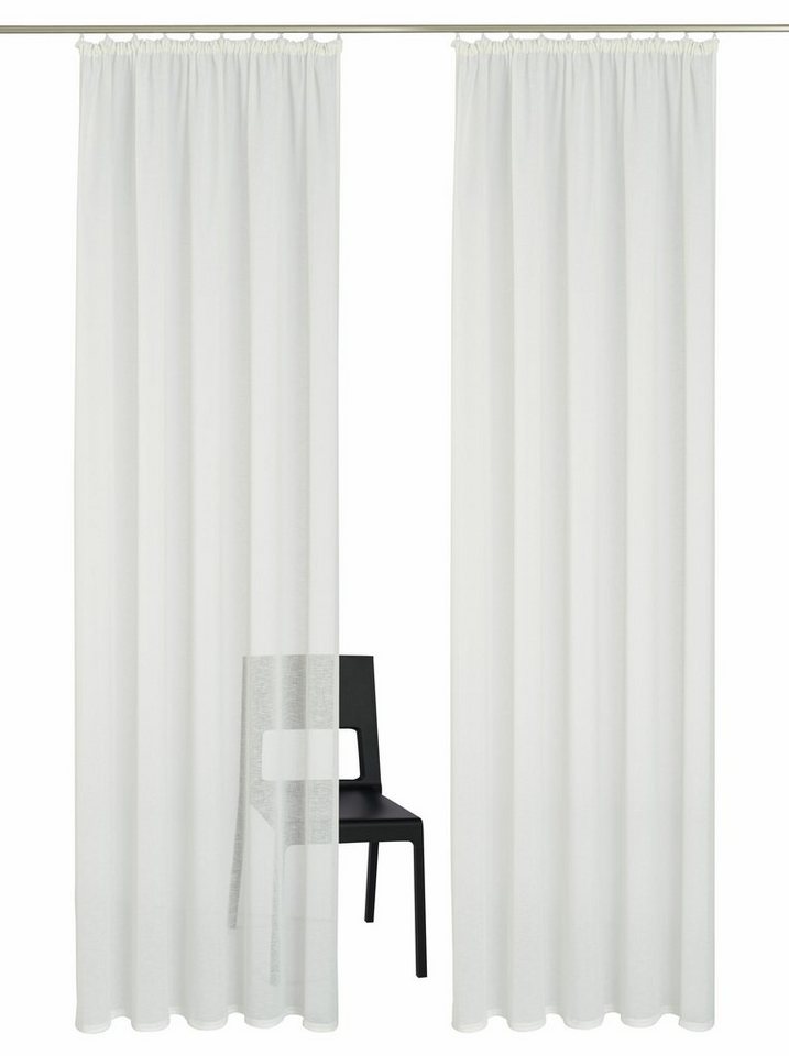 OTTO home Gardine REGINA, Kräuselband, 2er-Set, transparent (2 St), Kräuselband, transparent, Voile, Vorhang, Fertiggardine, 2-er Set, transparent, modern – Bild 2 von 5
