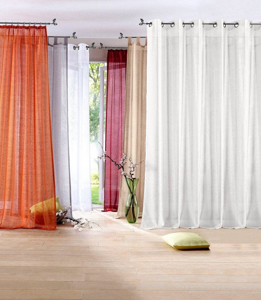 OTTO home Gardine REGINA, Kräuselband, 2er-Set, transparent (2 St), Kräuselband, transparent, Voile, Vorhang, Fertiggardine, 2-er Set, transparent, modern – Bild 5 von 5
