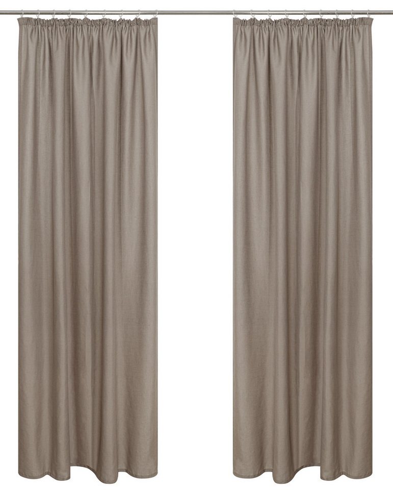 OTTO home Gardine Rudy, 1 Stück, Leinenstruktur, halbtransparent (1 St), Kräuselband, halbtransparent, Leinenstruktur, Halbtransparent, Leinenlook, Polyester-Le – Bild 2 von 5