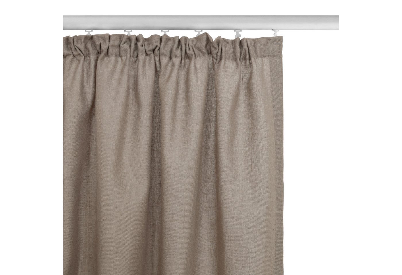 OTTO home Gardine Rudy, 1 Stück, Leinenstruktur, halbtransparent (1 St), Kräuselband, halbtransparent, Leinenstruktur, Halbtransparent, Leinenlook, Polyester-Le – Bild 4 von 5