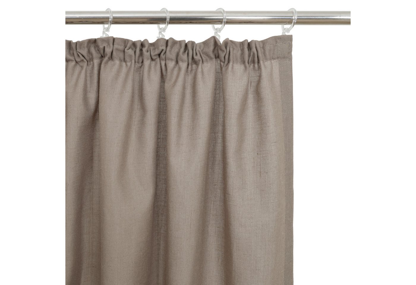 OTTO home Gardine Rudy, 1 Stück, Leinenstruktur, halbtransparent (1 St), Kräuselband, halbtransparent, Leinenstruktur, Halbtransparent, Leinenlook, Polyester-Le – Bild 5 von 5