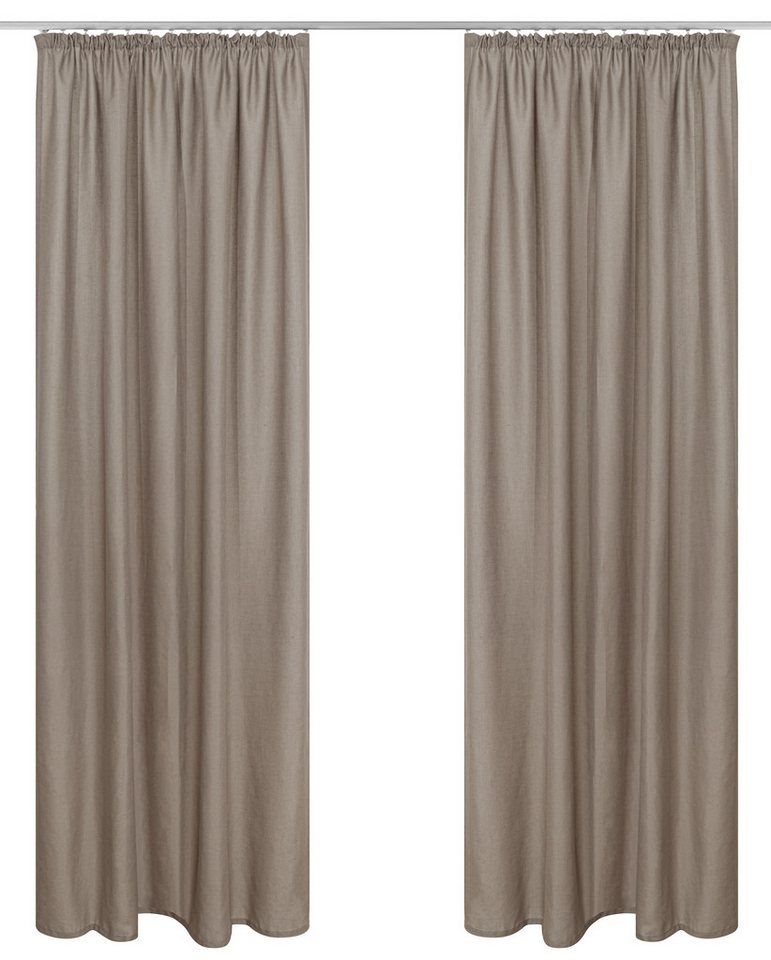 OTTO home Gardine Rudy, 1 Stück, Leinenstruktur, halbtransparent (1 St), Kräuselband, halbtransparent, Leinenstruktur, Halbtransparent, Leinenlook, Polyester-Le – Bild 3 von 5