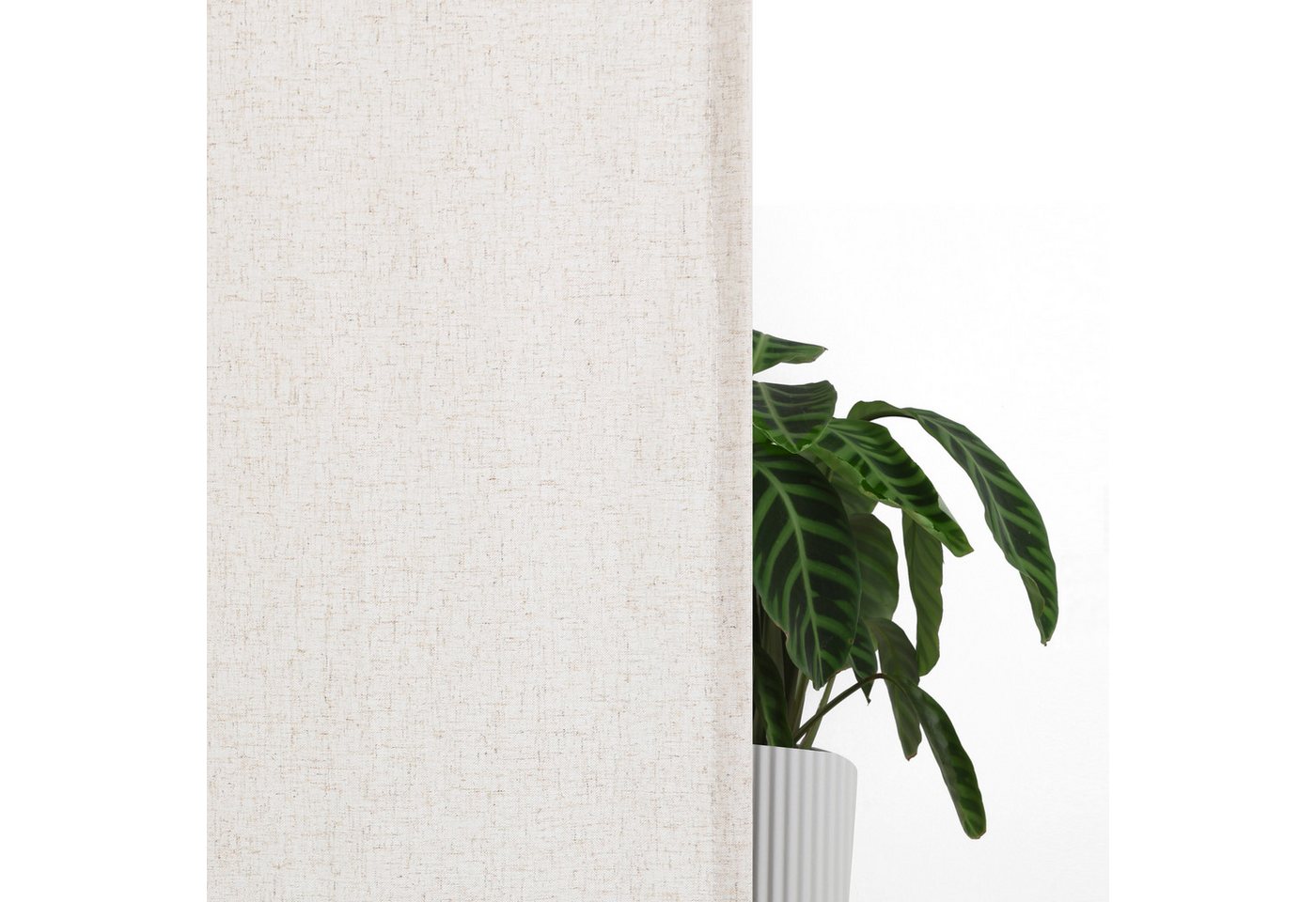 OTTO home Gardine Rudy, 2 Stück, mit Leinenanteil, Leinenoptik, halbtransparent, (2 St), Kräuselband, halbtransparent, Leinenstruktur, Halbtransparent, Leinenlo – Bild 5 von 5