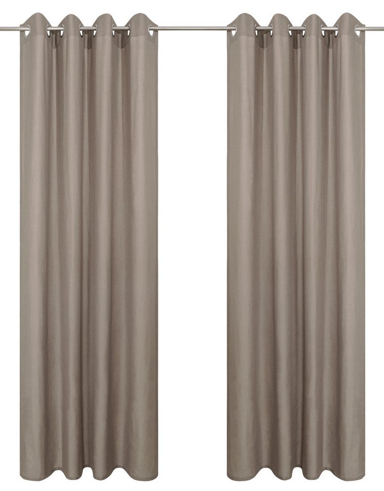 OTTO home Gardine Rudy, 1 Stück, Halbtransparent (1 St), Ösen, transparent, Halbtransparent, Leinenlook, Polyester-Leinen-Mischung – Bild 2 von 5