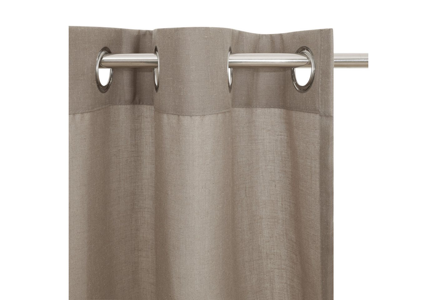 OTTO home Gardine Rudy, 1 Stück, Halbtransparent (1 St), Ösen, transparent, Halbtransparent, Leinenlook, Polyester-Leinen-Mischung – Bild 4 von 5