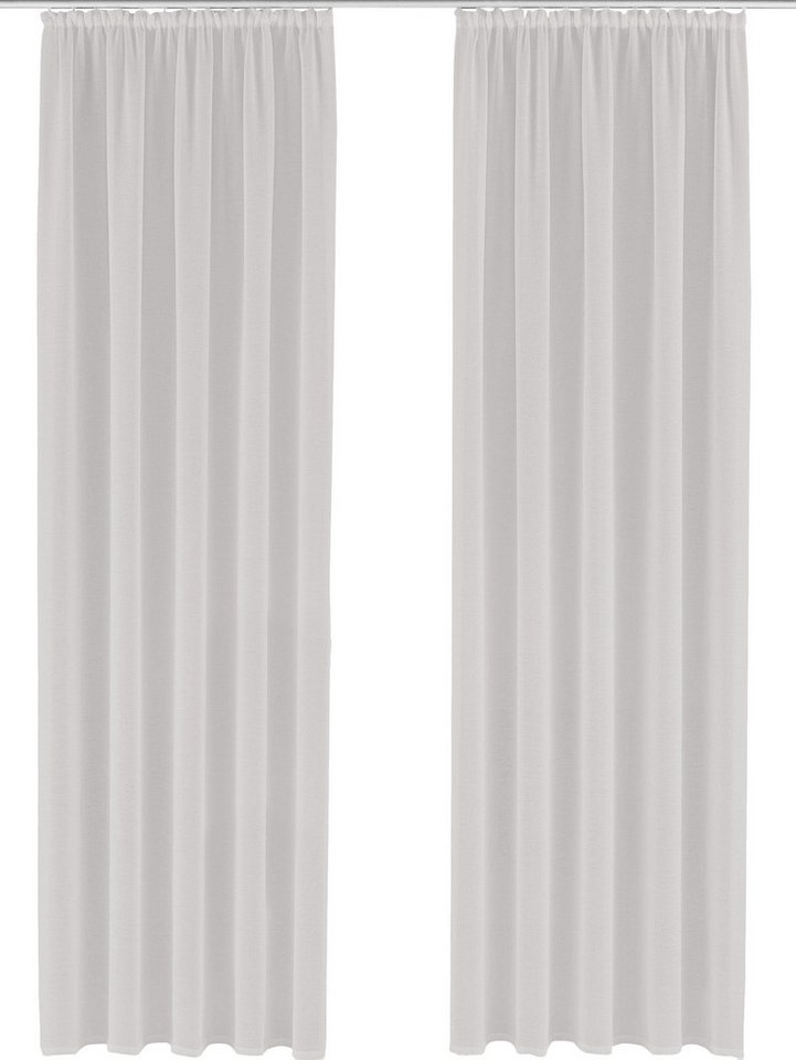 OTTO home Gardine TENDER, 1 Stück, Kräuselband, transparent, Leinen Optik (1 St), Kräuselband, transparent, Leinen Optik mit Struktur, monochrom, Bestseller – Bild 2 von 5
