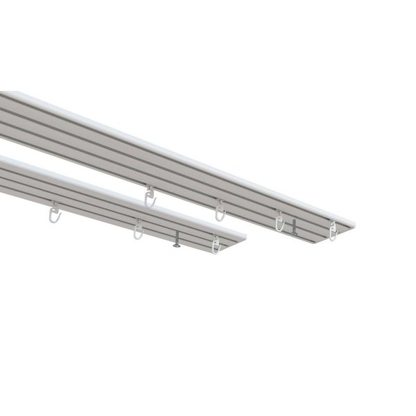 OTTO home Gardinenschiene Tanbul, 4-läufig, Fixmaß, mit Bohren, verschraubt, Aluminium