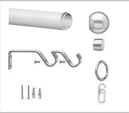 OTTO home Gardinenstange Bari mit Bohren, 2-läufig aufziehbar, Stahl, Teleskopstange, Ø 16 mm, 2-läufig, ausziehbar, mit Bohren, verschraubt, Stahl, stufenlos v – Bild 3 von 4