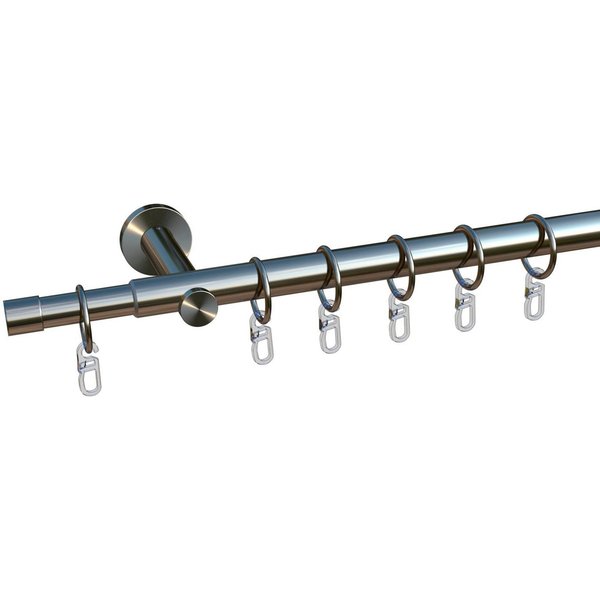 OTTO home Gardinenstange Kappe, 1-läufig, ausziehbar, mit Bohren, verschraubt, Eisen, ausziehbar von 130cm-240cm - Komplettset