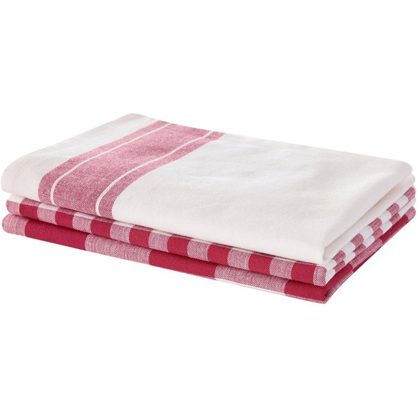 OTTO home Geschirrtuch Ravven, (Set, 3-tlg., 3er Set), 100 % Baumwolle, 65 × 50 cm, 3er-Set, Farbauswahl, Karo, Streifen