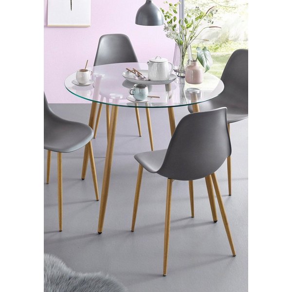 OTTO home Glastisch Miller (Esstisch, Glastisch, OTTOs Choice), runder Esstisch mit einem Ø von 100 cm, verschiedene Größen
