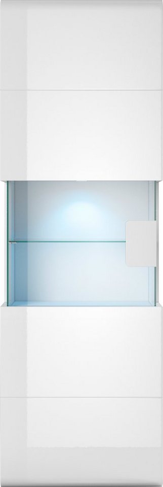 OTTO home Hängevitrine Toledo,Höhe 159 cm trendige Glasvitrine mit dekorative MDF-Front Vitrine mit Glasfront, ohne Beleuchtung, viel Stauraum, hochglanz – Bild 2 von 5