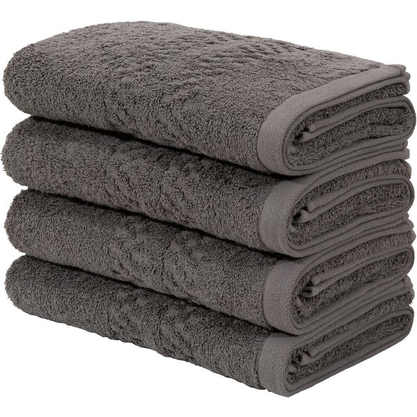 OTTO home Handtuch Regona, Handtücher 50x100cm, als Uni-Set und mit Karomuster, 500gr/m², Frottier (Set, 4-St), Premium Handtücher mit Bordüre, Set, 100% Baumwo