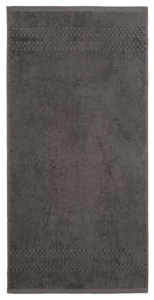 OTTO home Handtuch Regona, Handtücher 50x100cm, als Uni-Set und mit Karomuster, 500gr/m², Frottier (Set, 4-St), Premium Handtücher mit Bordüre, Set, 100% Baumwo – Bild 5 von 5