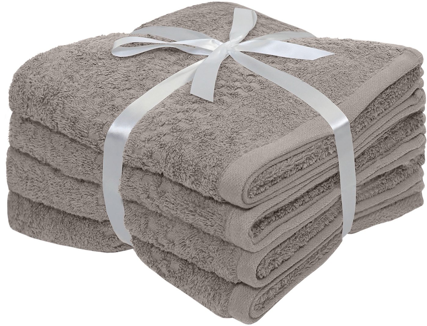 OTTO home Handtuch Regona, Handtücher 50x100cm, als Uni-Set und mit Karomuster, 500gr/m², Frottier (Set, 4-St), Premium Handtücher mit Bordüre, Set, 100% Baumwo – Bild 3 von 5