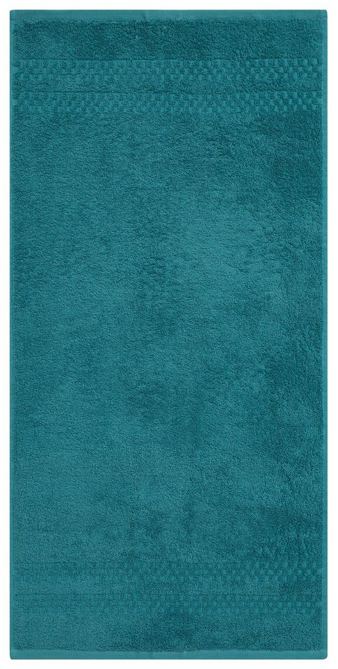 OTTO home Handtuch Regona, Handtücher 50x100cm, als Uni-Set und mit Karomuster, 500gr/m², Frottier (Set, 4-St), Premium Handtücher mit Bordüre, Set, 100% Baumwo – Bild 4 von 5