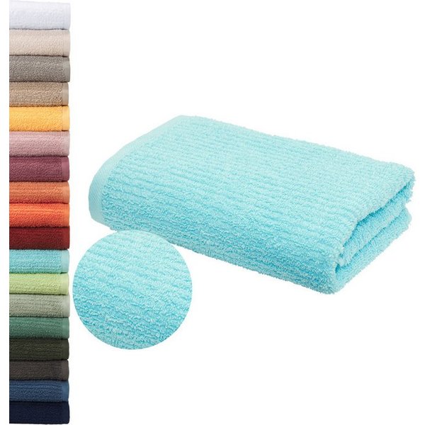 OTTO home Handtuch Riva, 50x100, Premium Handtücher, 500 gr/m², Webfrottier (1-St), Hoch-Tief-Struktur, Streifen, weich, 5 Jahre Garantie