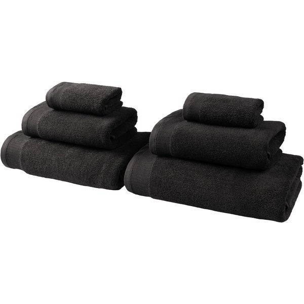 OTTO home Handtuch Set Fenya, flauschig und weich, Premium Handtücher, 550 gr/m², Walkfrottier (Set, 6-St), mit Bordüre, Set, 100% Baumwolle, Hotel-Qualität, 5 
