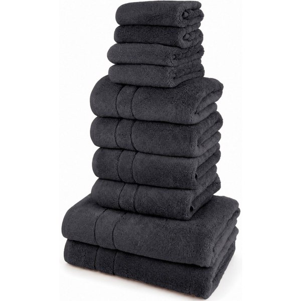 OTTO home Handtuch Set Inga, 3 Qualitäten, Duschtücher, Handtücher, Gästetücher, Seiftücher, Walkfrottier (10-St), Handtücher mit feiner Bordüre, 100% Baumwolle