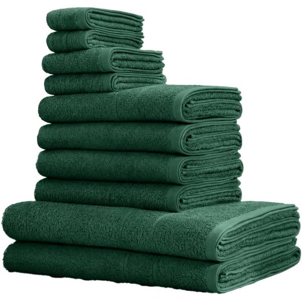 OTTO home Handtuch Set Inga, 3 Qualitäten, Duschtücher, Handtücher, Gästetücher, Seiftücher, Walkfrottier (10-St), Handtücher mit feiner Bordüre, 100% Baumwolle