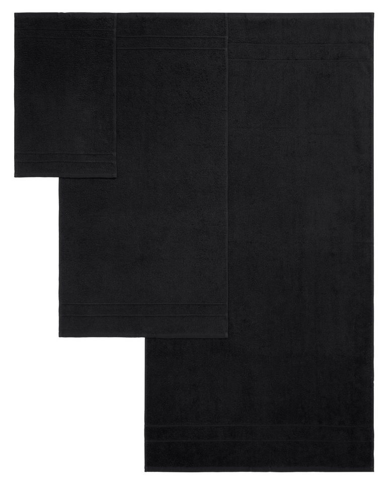 OTTO home Handtuch Set Inga, 3 Qualitäten, Duschtücher, Handtücher, Gästetücher, Seiftücher, Walkfrottier (10-St), Handtücher mit feiner Bordüre, 100% Baumwolle – Bild 5 von 5