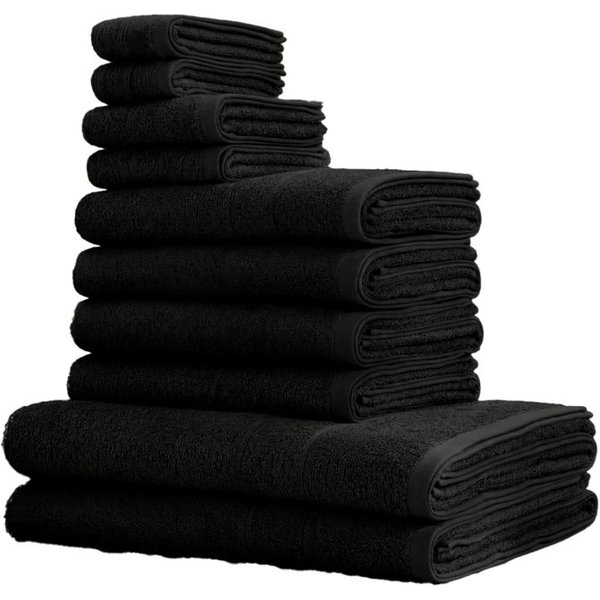 OTTO home Handtuch Set Inga, 3 Qualitäten, Duschtücher, Handtücher, Gästetücher, Seiftücher, Walkfrottier (10-St), Handtücher mit feiner Bordüre, 100% Baumwolle