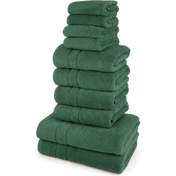 OTTO home Handtuch Set Inga, 3 Qualitäten, Duschtücher, Handtücher, Gästetücher, Seiftücher, Walkfrottier (10-St), Handtücher mit feiner Bordüre, 100% Baumwolle