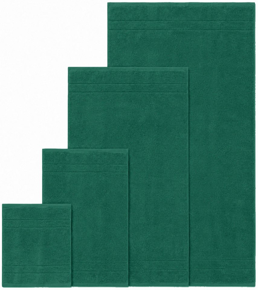 OTTO home Handtuch Set Inga, 3 Qualitäten, Duschtücher, Handtücher, Gästetücher, Seiftücher, Walkfrottier (10-St), Handtücher mit feiner Bordüre, 100% Baumwolle – Bild 5 von 5