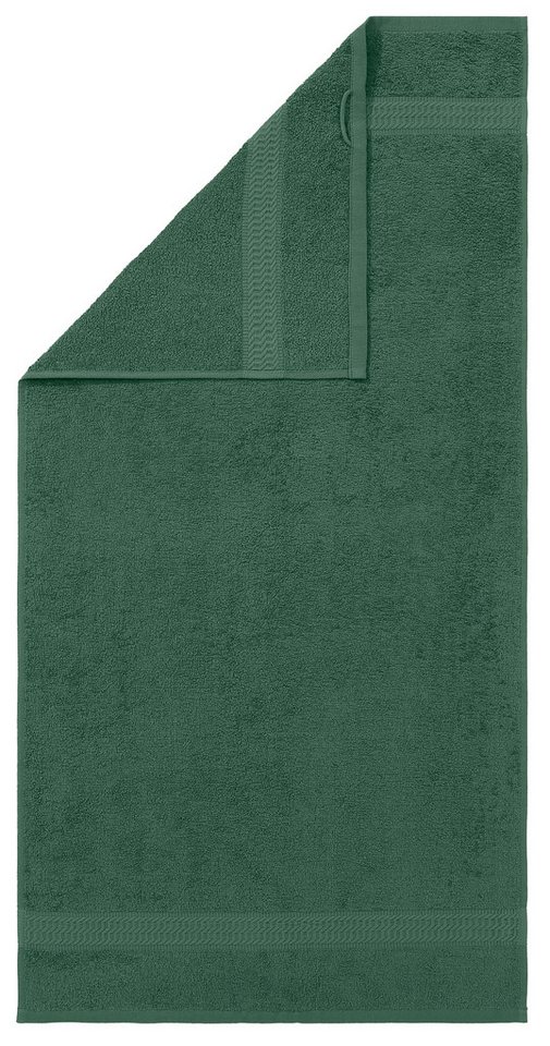 OTTO home Handtuch Set Juna, 6-tlg., 2 Duschtücher (70x140) 4 Handtücher (50x100), Walkfrottee (6-St), 100% Baumwolle, Handtuch-Set mit Bordüre, Uni-Farben, wei – Bild 3 von 5