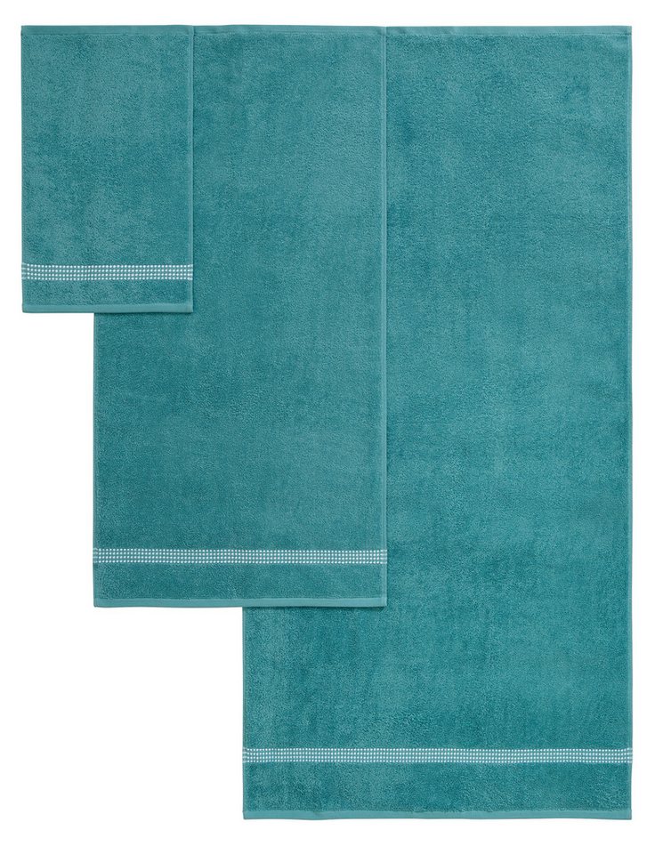 OTTO home Handtuch Set Kapra, Premium Handtücher, 100% Baumwolle, 500 gr/m², 10-tlg., Frottier (Set, 10-St), 2 Duschtücher, 4 Handtücher, 4 Gästehandtücher, 5 J – Bild 3 von 5