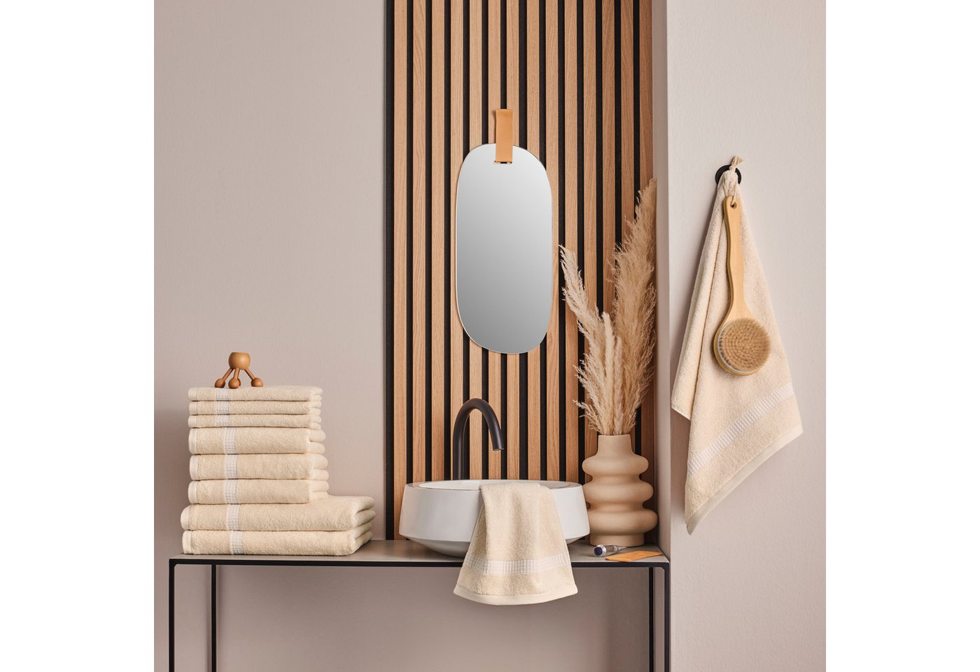 OTTO home Handtuch Set Kapra, Premium Handtücher, 100% Baumwolle, 500 gr/m², 10-tlg., Frottier (Set, 10-St), 2 Duschtücher, 4 Handtücher, 4 Gästehandtücher, 5 J – Bild 2 von 5