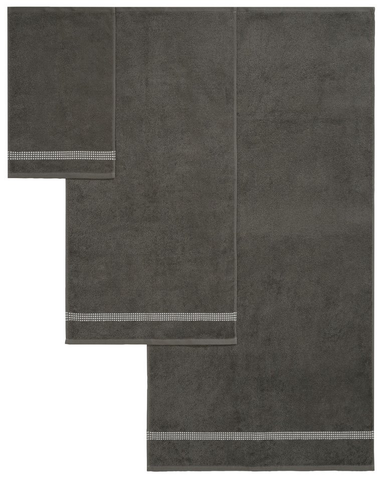 OTTO home Handtuch Set Kapra, Premium Handtücher, 100% Baumwolle, 500 gr/m², 10-tlg., Frottier (Set, 10-St), 2 Duschtücher, 4 Handtücher, 4 Gästehandtücher, 5 J – Bild 3 von 5